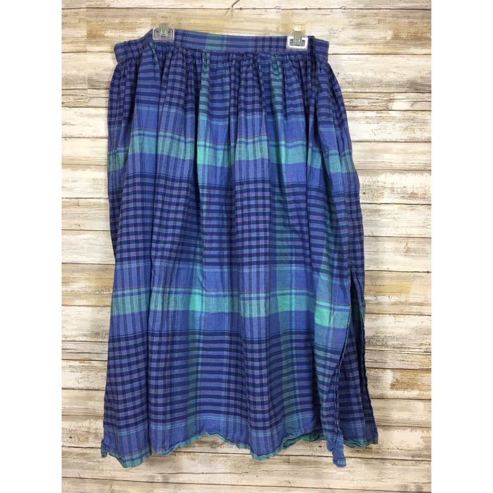 Vintage ESPRIT plaid cotton skirt - Picture 3 of 5
